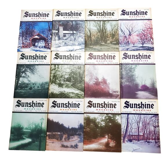 Vtg For All The Family Sunshine Magazine 1964 Set Jan-Dec Lot of 12 Easy to Read - Picture 1 of 7